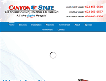 Tablet Screenshot of canyonstateac.com